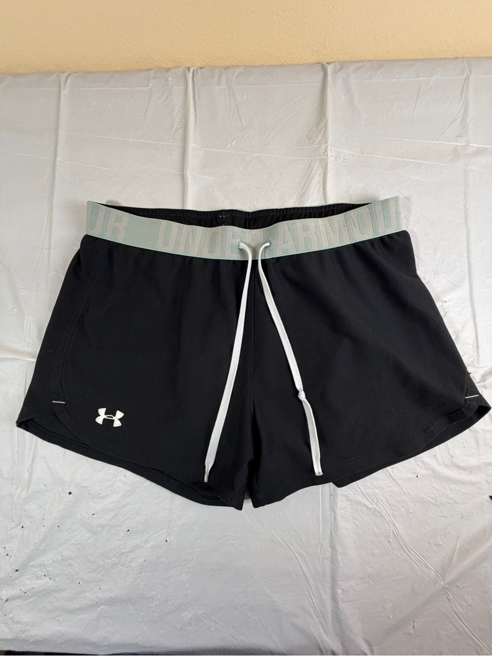 Under Armour Black Women's Athletic‎ Shorts with Mint Waistband